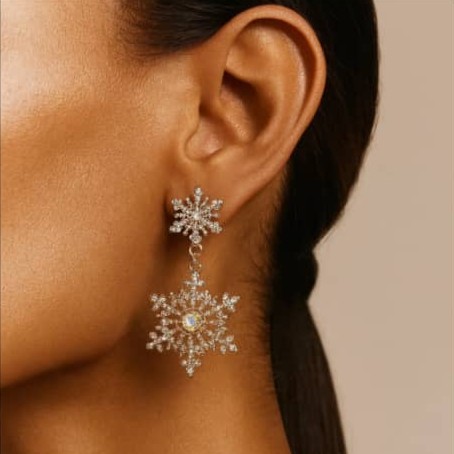 گوشواره برف دوتایی – درخشش زمستانی