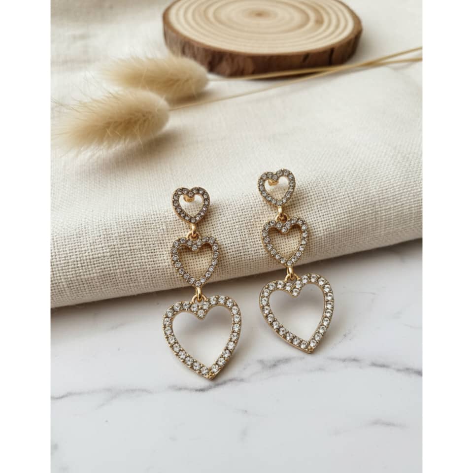 گوشواره قلب درخشان